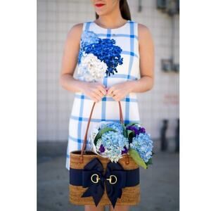 NWT CeCe Spring Meadow Floral Grid Dress New Ivory Women's Size 12